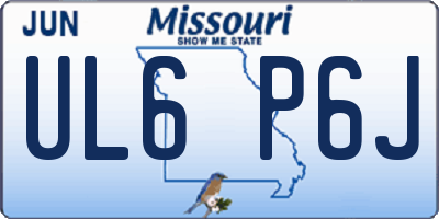 MO license plate UL6P6J