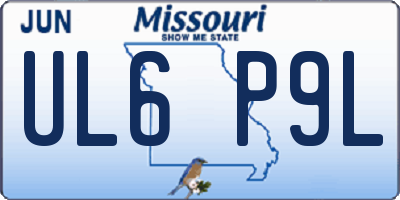 MO license plate UL6P9L