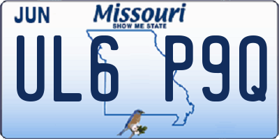 MO license plate UL6P9Q