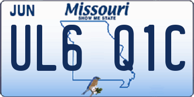 MO license plate UL6Q1C