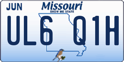 MO license plate UL6Q1H