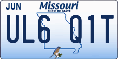 MO license plate UL6Q1T