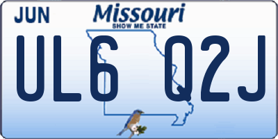 MO license plate UL6Q2J