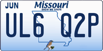 MO license plate UL6Q2P