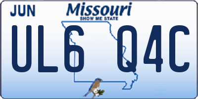 MO license plate UL6Q4C
