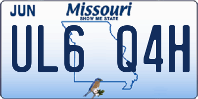 MO license plate UL6Q4H