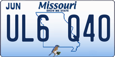 MO license plate UL6Q4O