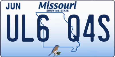 MO license plate UL6Q4S