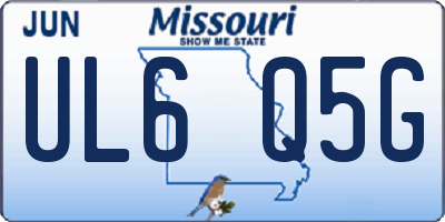 MO license plate UL6Q5G