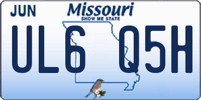 MO license plate UL6Q5H