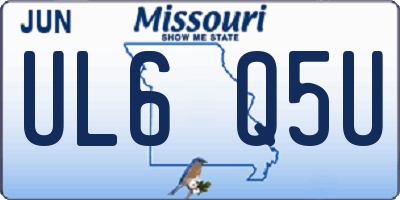 MO license plate UL6Q5U