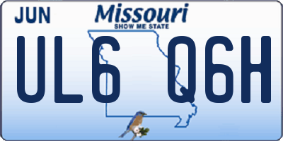 MO license plate UL6Q6H