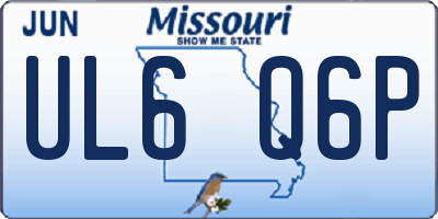 MO license plate UL6Q6P