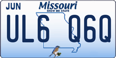 MO license plate UL6Q6Q