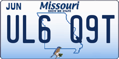 MO license plate UL6Q9T