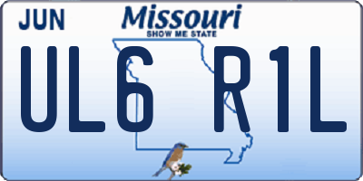 MO license plate UL6R1L