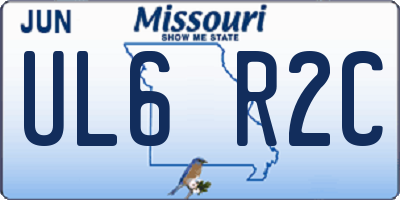 MO license plate UL6R2C