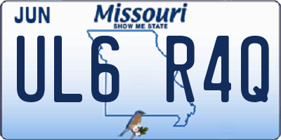 MO license plate UL6R4Q