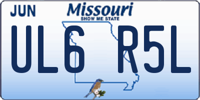 MO license plate UL6R5L