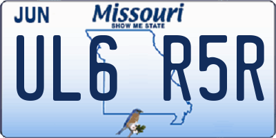 MO license plate UL6R5R