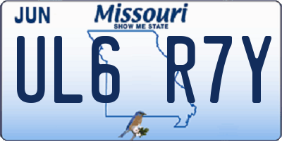 MO license plate UL6R7Y