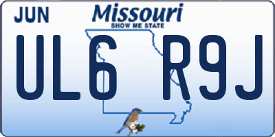 MO license plate UL6R9J