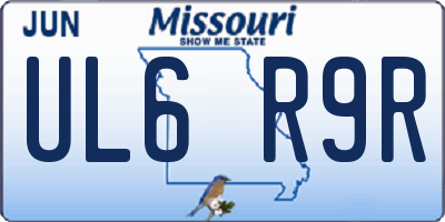 MO license plate UL6R9R