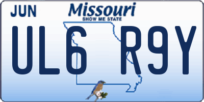 MO license plate UL6R9Y