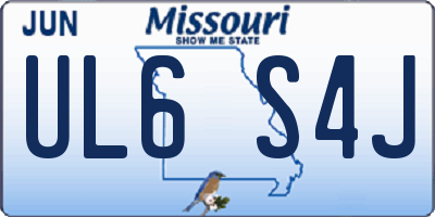 MO license plate UL6S4J