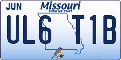 MO license plate UL6T1B