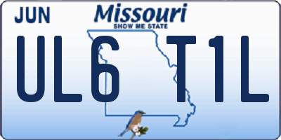 MO license plate UL6T1L