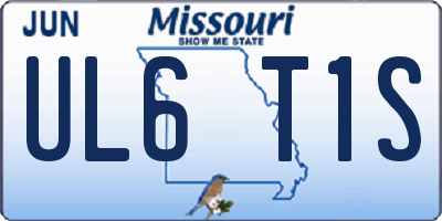 MO license plate UL6T1S
