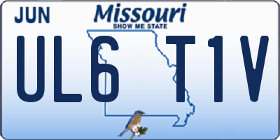 MO license plate UL6T1V