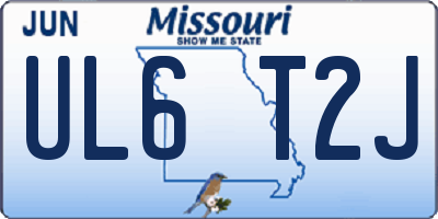 MO license plate UL6T2J