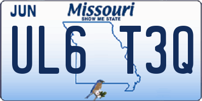 MO license plate UL6T3Q