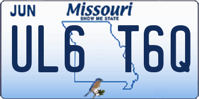 MO license plate UL6T6Q