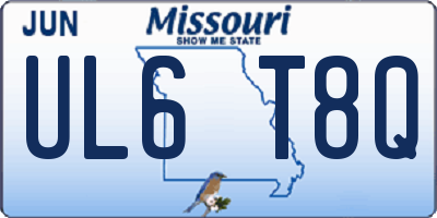 MO license plate UL6T8Q