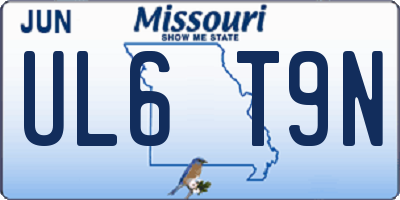 MO license plate UL6T9N