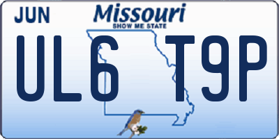 MO license plate UL6T9P