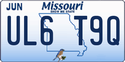 MO license plate UL6T9Q