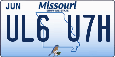 MO license plate UL6U7H