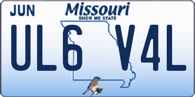 MO license plate UL6V4L