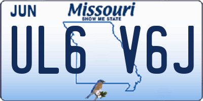 MO license plate UL6V6J