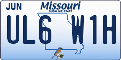 MO license plate UL6W1H