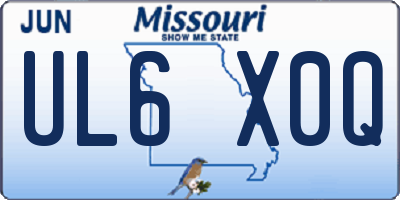 MO license plate UL6X0Q