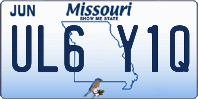 MO license plate UL6Y1Q