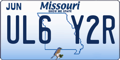 MO license plate UL6Y2R