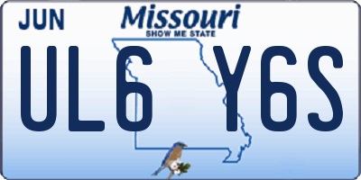 MO license plate UL6Y6S