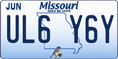 MO license plate UL6Y6Y