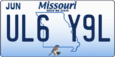 MO license plate UL6Y9L